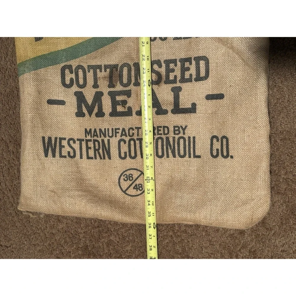 Vintage Paymaster Cottonseed Meal Burlap Feed Sack Western Cottonoil